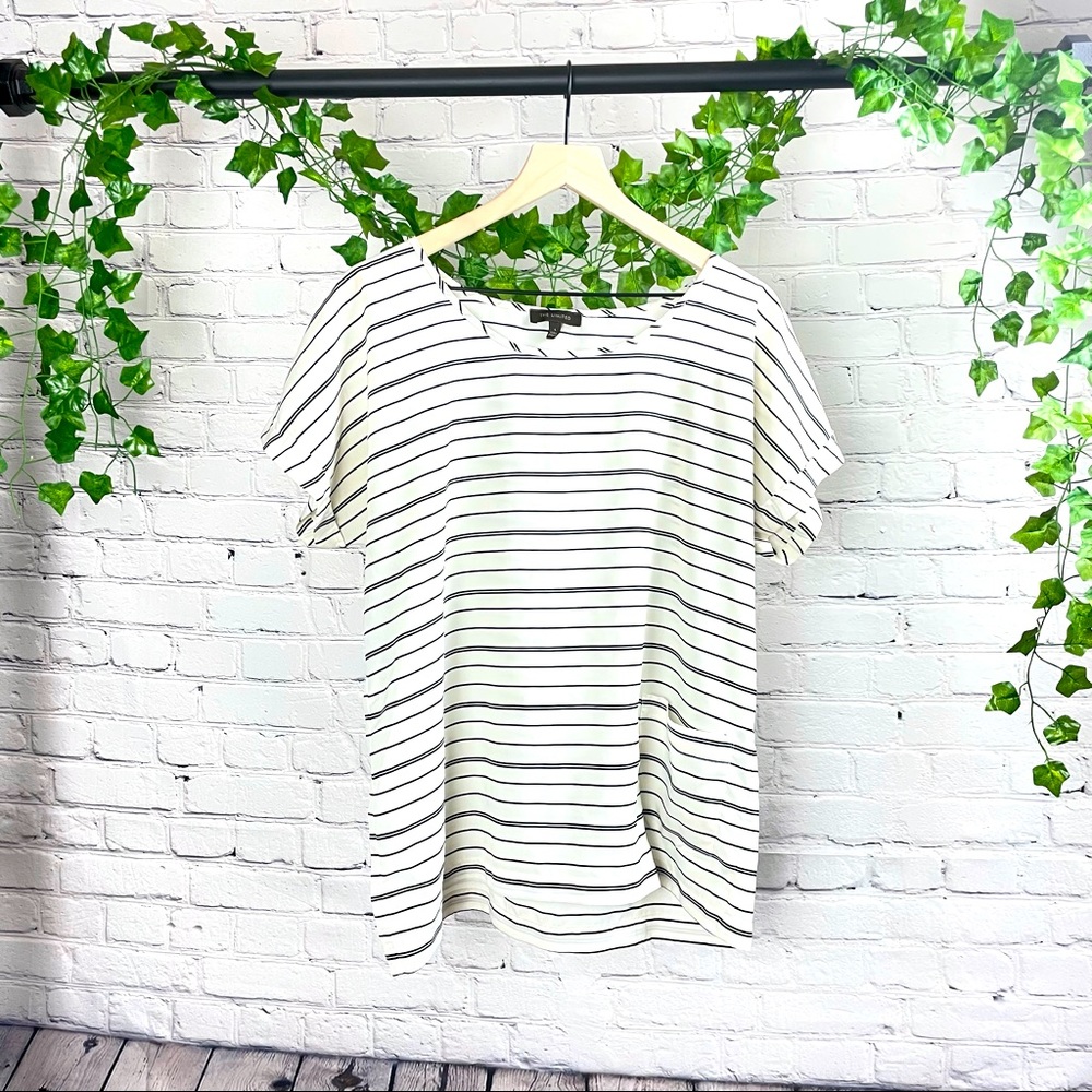 The Limited || Striped Front Pocket Blouse
